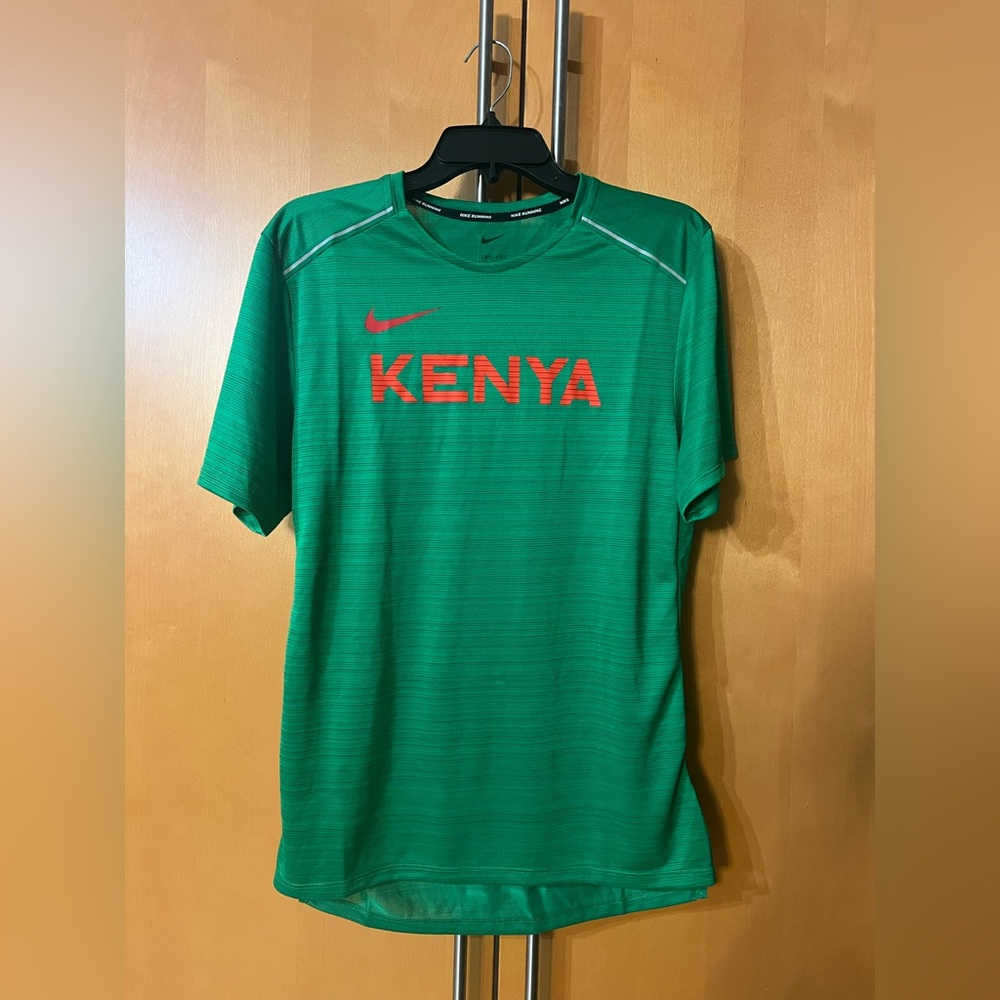 Nike Kenya National Team Running Shirt US S Green Dri-Fit CT0105-320